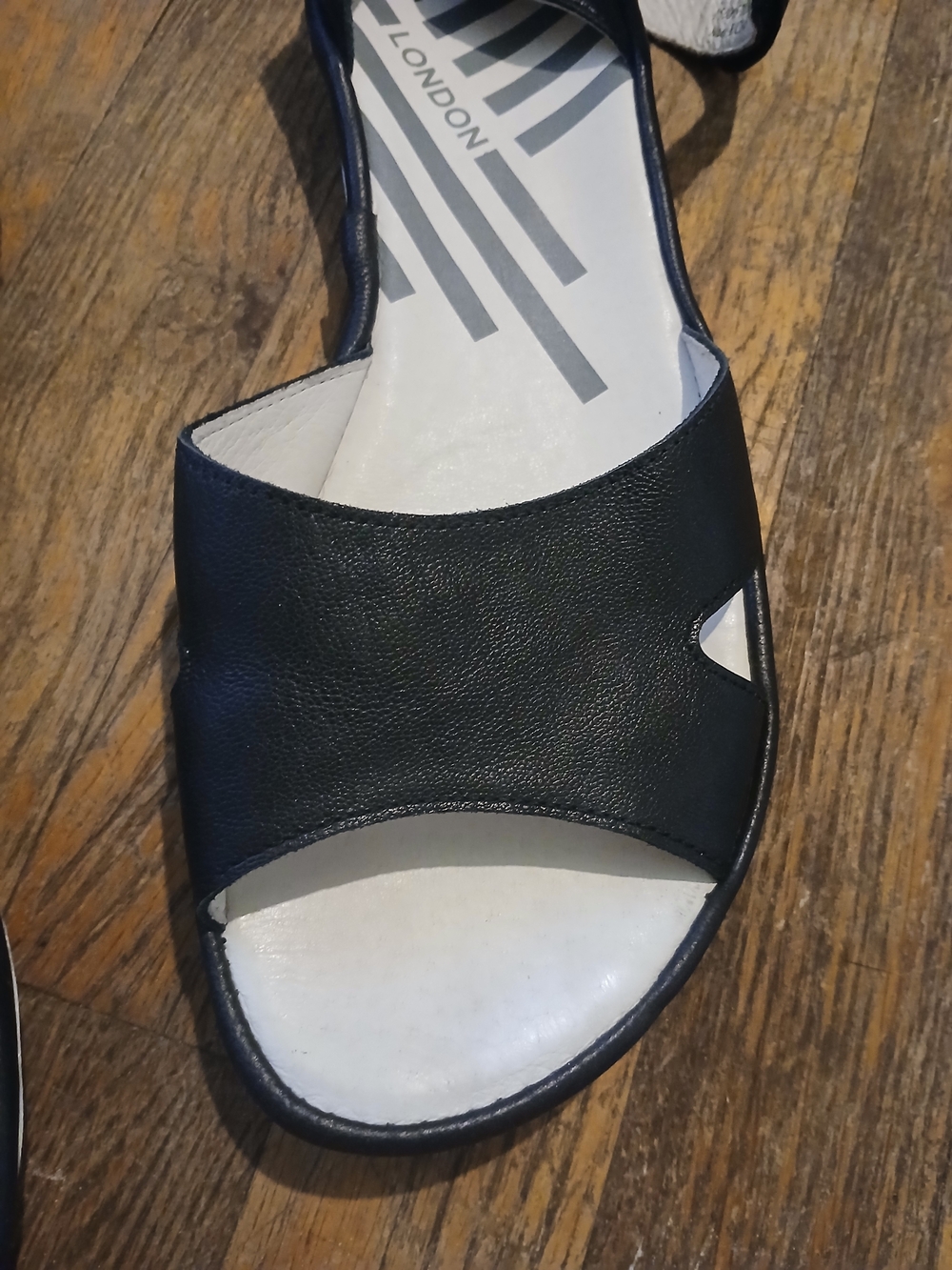 Fly London Black Open-Toe Leather Sandals